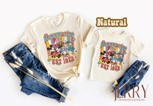 Retro Mickey & CO Est.1928 Shirt, Disneyworld Shirts, Vintage Disneyland Shirt, Mickey And Friends Disneyland, Disney Family Toddler Shirt