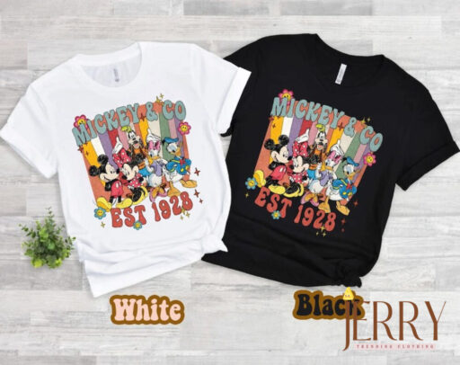 Retro Mickey & CO Est.1928 Shirt, Disneyworld Shirts, Vintage Disneyland Shirt, Mickey And Friends Disneyland, Disney Family Toddler Shirt