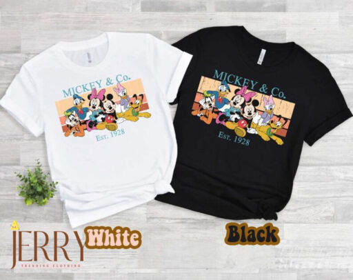 Retro Mickey and Co Est. 1928 Shirt, Mickey and Friends Shirt, Women Disneyworld Shirt, Family Vacation Shirt, Disney Family 2023 Toddler