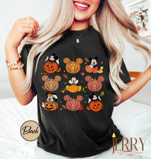 Retro Mickey and Friends Halloween Shirt, Disney Pumpkins Shirt, Cute Fall Shirt, Disney Skeleton Halloween Shirt, Happy Halloween T-shirt