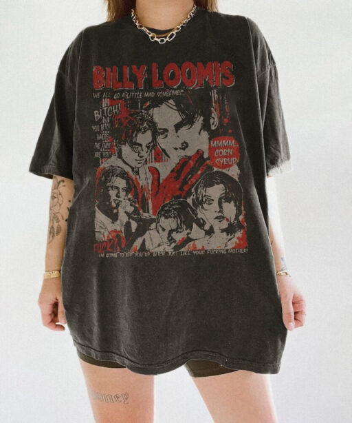 Retro Scream Billy Loomis, 13th Of friday, Horror Movie Killers, Horror Characters shirt, Vintage horror movie tee, 90s horror movie, sream