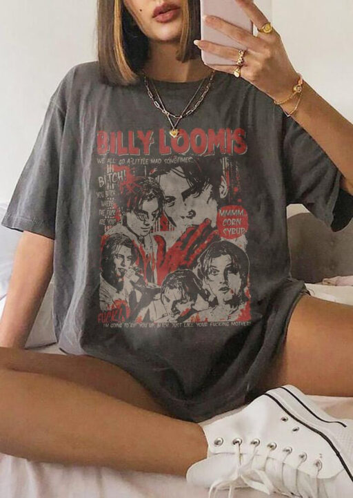 Retro Scream Billy Loomis, 13th Of friday, Horror Movie Killers, Horror Characters shirt, Vintage horror movie tee, 90s horror movie, sream