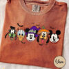 Retro Spooky Mouse and Friends Comfort Colors® Shirt, Mickey Boo Halloween Shirt, Pumpkin Mickey, Disney Halloween Spooky Shirt