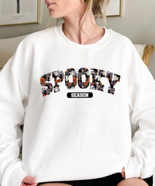 Retro Spooky Season Shirt, Spooky Season Shirt, Halloween Shirt, Groovy Halloween Shirt, Spooky Season T Shirt, Retro Halloween Sweatshirt