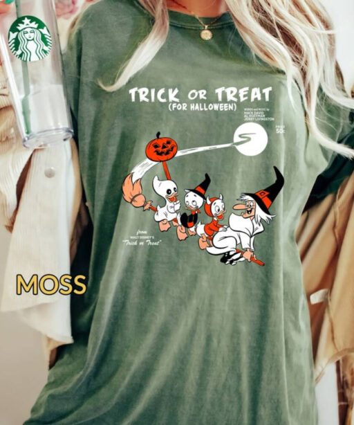 Retro Trick Or Treat For Halloween Sweatshirt, Donald Halloween Comfort Color Shirt, Halloween Shirt, Halloween Costume, Disney Halloween