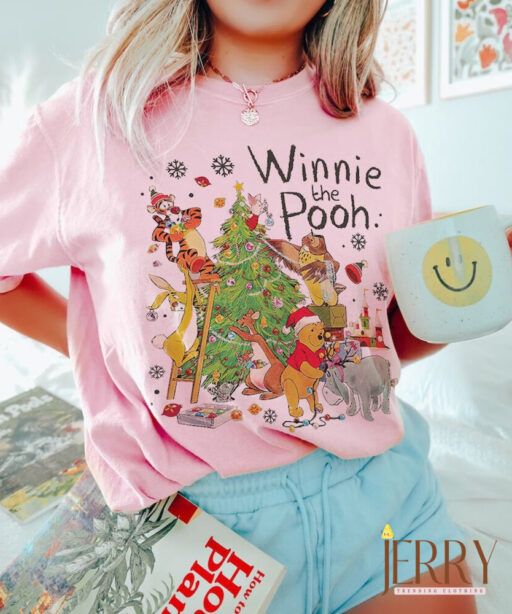 Retro Winnie The Pooh Christmas shirt, Pooh Sweatshirt, winnie the pooh xmas, Pooh and friends, Disney winnie the pooh, disney pooh bear tee