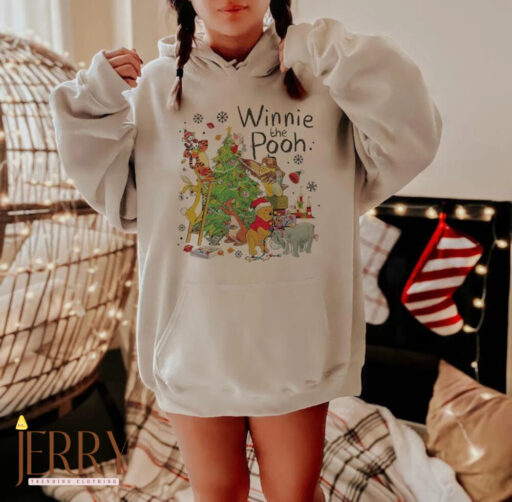 Retro Winnie The Pooh Christmas shirt, Pooh Sweatshirt, winnie the pooh xmas, Pooh and friends, Disney winnie the pooh, disney pooh bear tee