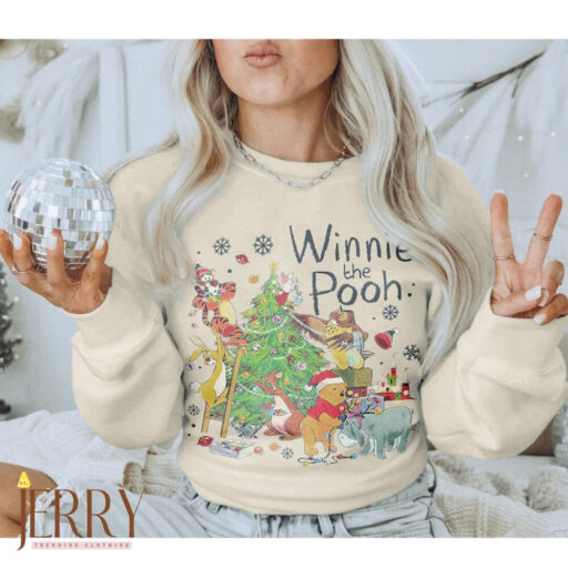 Retro Winnie The Pooh Christmas shirt, Pooh Sweatshirt, winnie the pooh xmas, Pooh and friends, Disney winnie the pooh, disney pooh bear tee