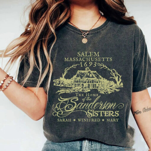 Salem Est 1626 Shirt, Salem Massachusetts, Halloween Witch, Hocus Pocus, Retro Salem, Sanderson Sisters,horror movie shirt,Sanderson witches