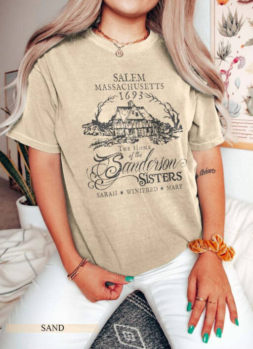 Salem Est 1626 Shirt, Salem Massachusetts, Halloween Witch, Hocus Pocus, Retro Salem, Sanderson Sisters,horror movie shirt,Sanderson witches