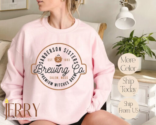 Sanderson Sister Brewing Co Sweatshirt, Halloween Sweatshirt ,Halloween Witches, Sanderson Sisters Sweatshirt, Brewing Co. Sweatshirt