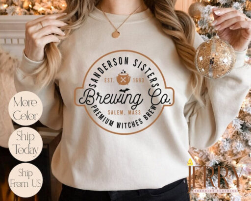 Sanderson Sister Brewing Co Sweatshirt, Halloween Sweatshirt ,Halloween Witches, Sanderson Sisters Sweatshirt, Brewing Co. Sweatshirt