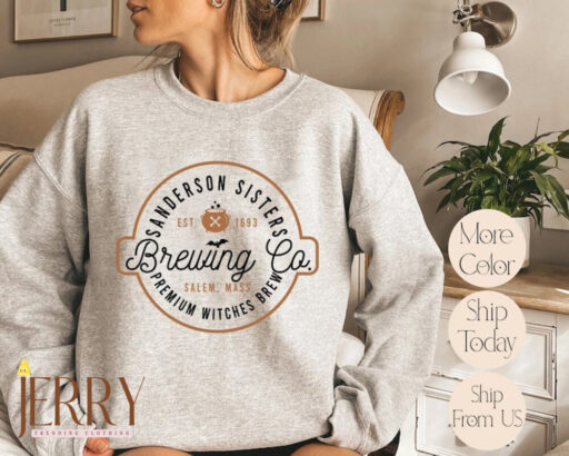 Sanderson Sister Brewing Co Sweatshirt, Halloween Sweatshirt ,Halloween Witches, Sanderson Sisters Sweatshirt, Brewing Co. Sweatshirt