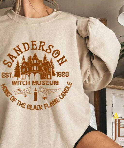 Sanderson Witch Museum Est 1693 Sweatshirt, Halloween Sweatshirt, Sanderson Sisters, Witch Sweatshirt, Black Flame Candle Sweater