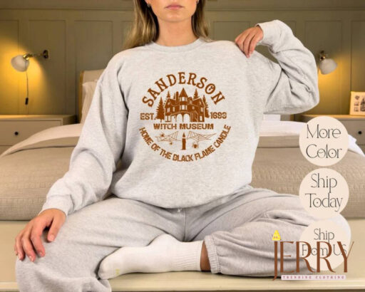 Sanderson Witch Museum Est 1693 Sweatshirt, Halloween Sweatshirt, Sanderson Sisters, Witch Sweatshirt, Black Flame Candle Sweater