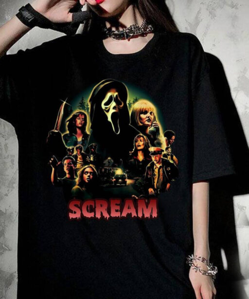 Scream Vintage Halloween Shirt, Halloween Shirt, Ghostface Shirts, Horror Movie Tee, Halloween Party, Scary Movie Shirt, Scream Sweatshirt