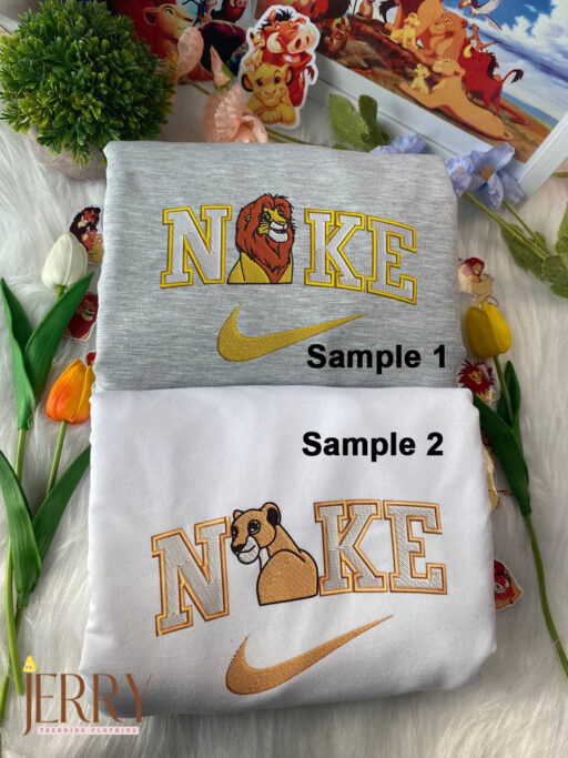 Simba And Nala The Lion King Disney Nike Embroidered Sweatshirts