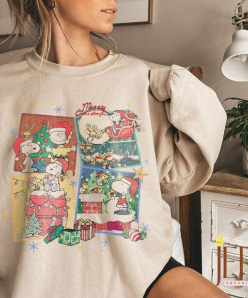 Snoopy Christmas Crewneck, Merry Christmas, Disney Xmas Shirt, xmas snoopy tee, snoopy dog shirt, Xmas gift, Xmas matching couple shirt