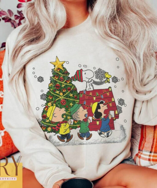 Snoopy christmas shirt, Charlie Brown and friends, Peanuts snoopy xmas, merry xmas snoopy, snoopy xmas crewneck, disney christmas movie tee