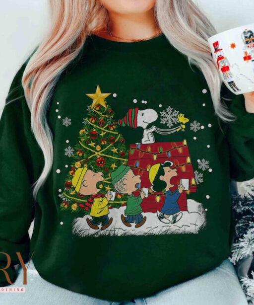 Snoopy christmas shirt, Charlie Brown and friends, Peanuts snoopy xmas, merry xmas snoopy, snoopy xmas crewneck, disney christmas movie tee