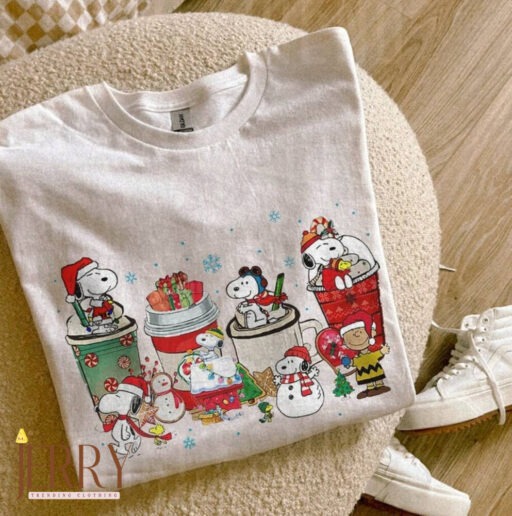 Snoopy christmas shirt, Charlie Xmas, christmas disney shirt, xmas snoopy coffee, snoopy and friends, snoopy coffee latte xmas, snoopy