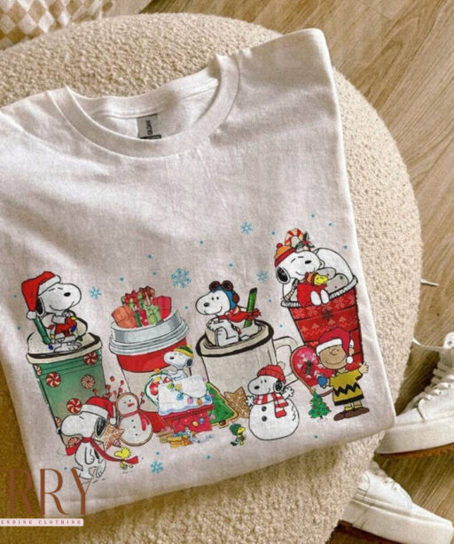 Snoopy christmas shirt, Charlie Xmas, christmas disney shirt, xmas snoopy coffee, snoopy and friends, snoopy coffee latte xmas, snoopy