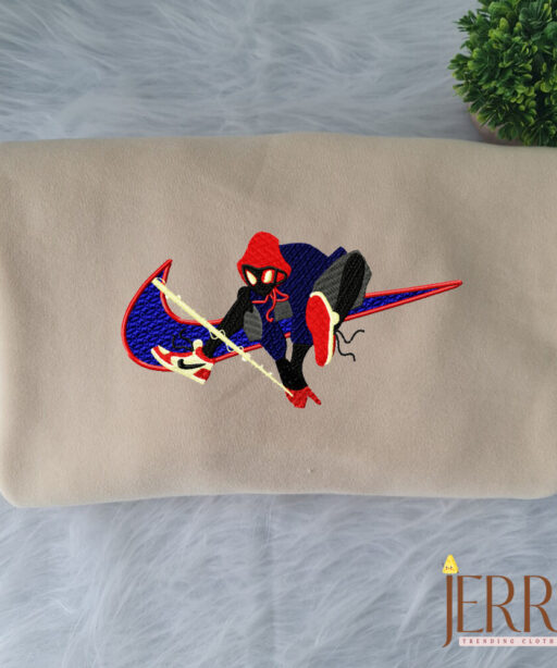 Spiderman In A Hat Nike Embroidered Sweatshirt