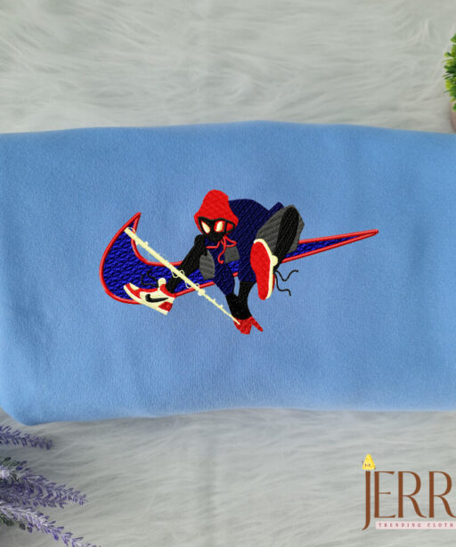 Spiderman In A Hat Nike Embroidered Sweatshirt