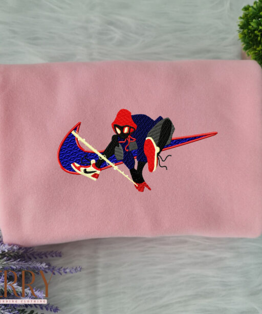 Spiderman In A Hat Nike Embroidered Sweatshirt