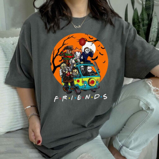 Spooky Halloween Bus Sweatshirt, Spooky Season Shirt, Horror Movie Characters Shirt, Halloween Shirt, Halloween Vibes Shirt, Halloween Gift