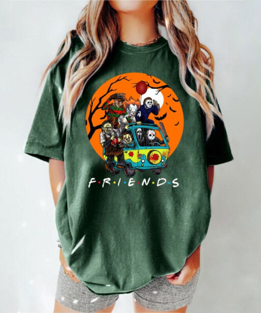 Spooky Halloween Bus Sweatshirt, Spooky Season Shirt, Horror Movie Characters Shirt, Halloween Shirt, Halloween Vibes Shirt, Halloween Gift