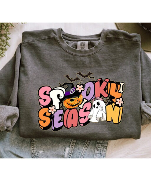 Spooky Season Comfort Colors® Shirt, Spooky Season Sweatshirt, Halloween Costume, Cute Halloween Shirt, Trick Or Treat,Women Halloween Shirt