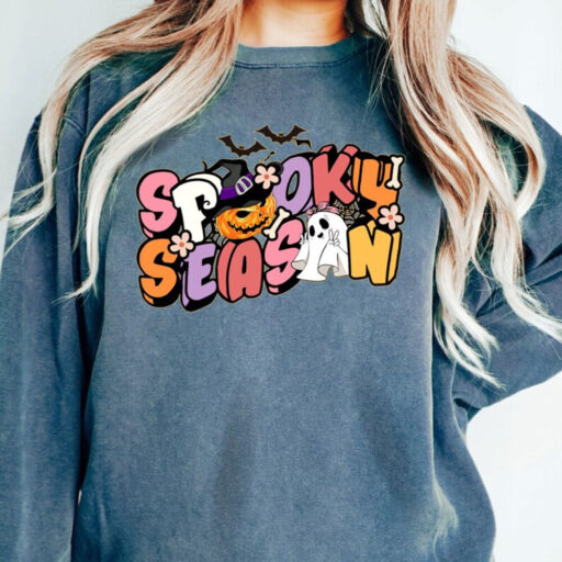 Spooky Season Comfort Colors® Shirt, Spooky Season Sweatshirt, Halloween Costume, Cute Halloween Shirt, Trick Or Treat,Women Halloween Shirt