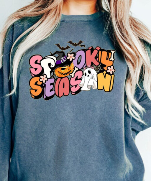 Spooky Season Comfort Colors® Shirt, Spooky Season Sweatshirt, Halloween Costume, Cute Halloween Shirt, Trick Or Treat,Women Halloween Shirt