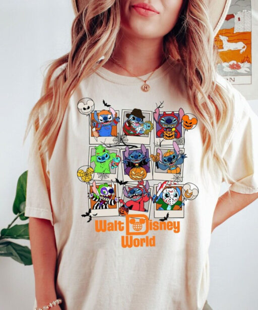 Stitch Horror Halloween Shirt, Horror Movie Characters, Walt Disneyworld Halloween Shirt, Stitch Halloween Shirt, Disney Spooky Season shirt