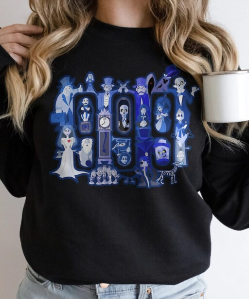 The Haunted Mansion Characters Comfort Colors Shirt, Vintage Halloween The Haunted Mansion Sweatshirt, Disneyland Halloween Party Unisex Tee