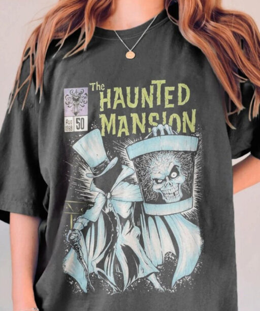 The Haunted Mansion,disney Skeleton Halloween Shirt, Disney Halloween Party, vintage disney halloween, Hitchhiking Ghosts Leota halloween