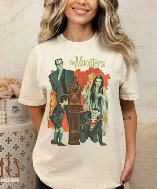 The Munster Comfort Color T-shirt, Halloween Shirt, Frankenstein Tee, The Munster Tv Series, Horror Movie Shirts, Munster Halloween Shirt