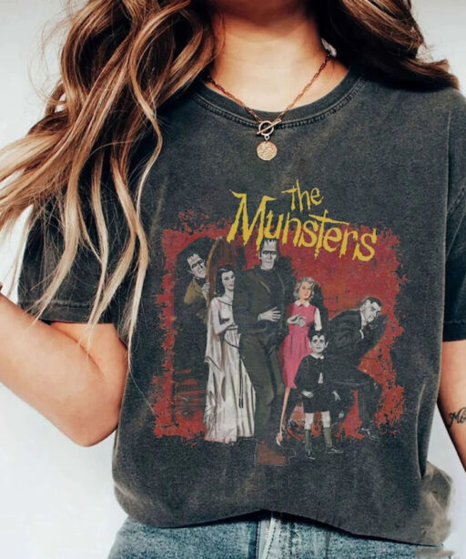 The Munsters Family shirt, Gothic Addams Family Frankenstein, Addams family, The Munster Tv Series, Frankenstein, Horror Movie Shirts