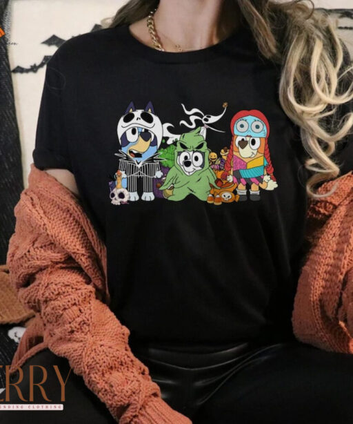 The Nightmare Before Bluey Shirt, Halloween Matching Family Shirt, Halloween Sweatshirt, Halloween Gifts, Spooky Season Sweatshirt