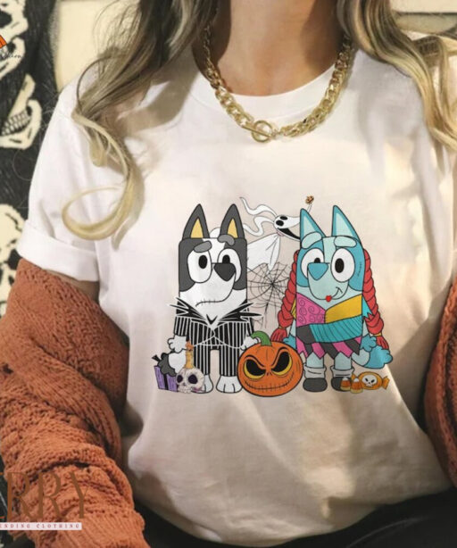 The Nightmare Before Bluey Shirt, Halloween Matching Family Shirt, Halloween Sweatshirt, Halloween Gifts, Spooky Season Sweatshirt