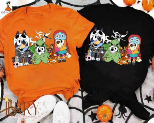 The Nightmare Before Bluey Shirt, Halloween Matching Family Shirt, Halloween Sweatshirt, Halloween Gifts, Spooky Season Sweatshirt