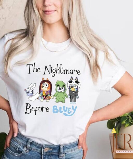 The Nightmare Before Bluey Shirt, Horror Halloween Shirt, Matching Family Shirt, Halloween Horror Sweatshirt , Halloween Costume Sweatshirt