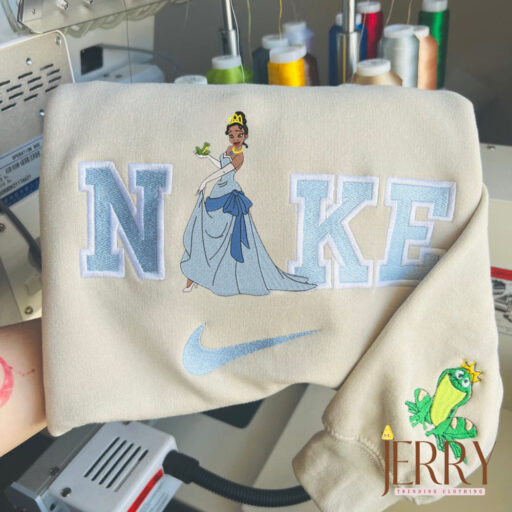 Tiana Princess Disney Nike Embroidered Sweatshirt