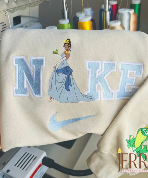 Tiana Princess Disney Nike Embroidered Sweatshirt