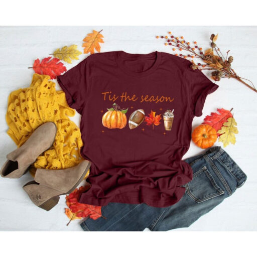 Tis The Season, Fall Coffee Shirt, Hot Coffee Shirt, Coffee Lovers Shirt, Fall Shirt, Pumpkin Latte Drink, Thanksgiving, Pumpkin Spice Shirt