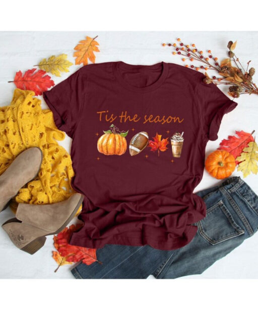 Tis The Season, Fall Coffee Shirt, Hot Coffee Shirt, Coffee Lovers Shirt, Fall Shirt, Pumpkin Latte Drink, Thanksgiving, Pumpkin Spice Shirt