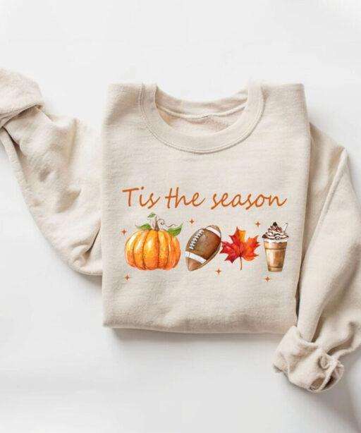 Tis The Season, Fall Coffee Shirt, Hot Coffee Shirt, Coffee Lovers Shirt, Fall Shirt, Pumpkin Latte Drink, Thanksgiving, Pumpkin Spice Shirt