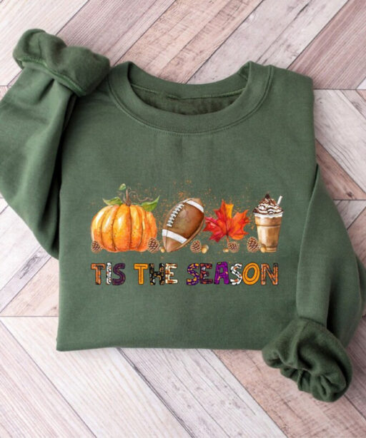 Tis The Season Shirt, Thanksgiving Pumpkin Shirt, Thanksgiving Gifts, Tis The Season Halloween Shirt, Fall Shirts for Women, Fall Gifts