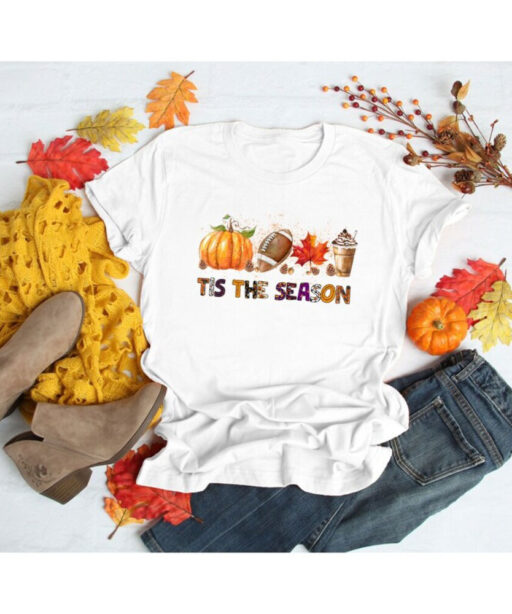 Tis The Season Shirt, Thanksgiving Pumpkin Shirt, Thanksgiving Gifts, Tis The Season Halloween Shirt, Fall Shirts for Women, Fall Gifts